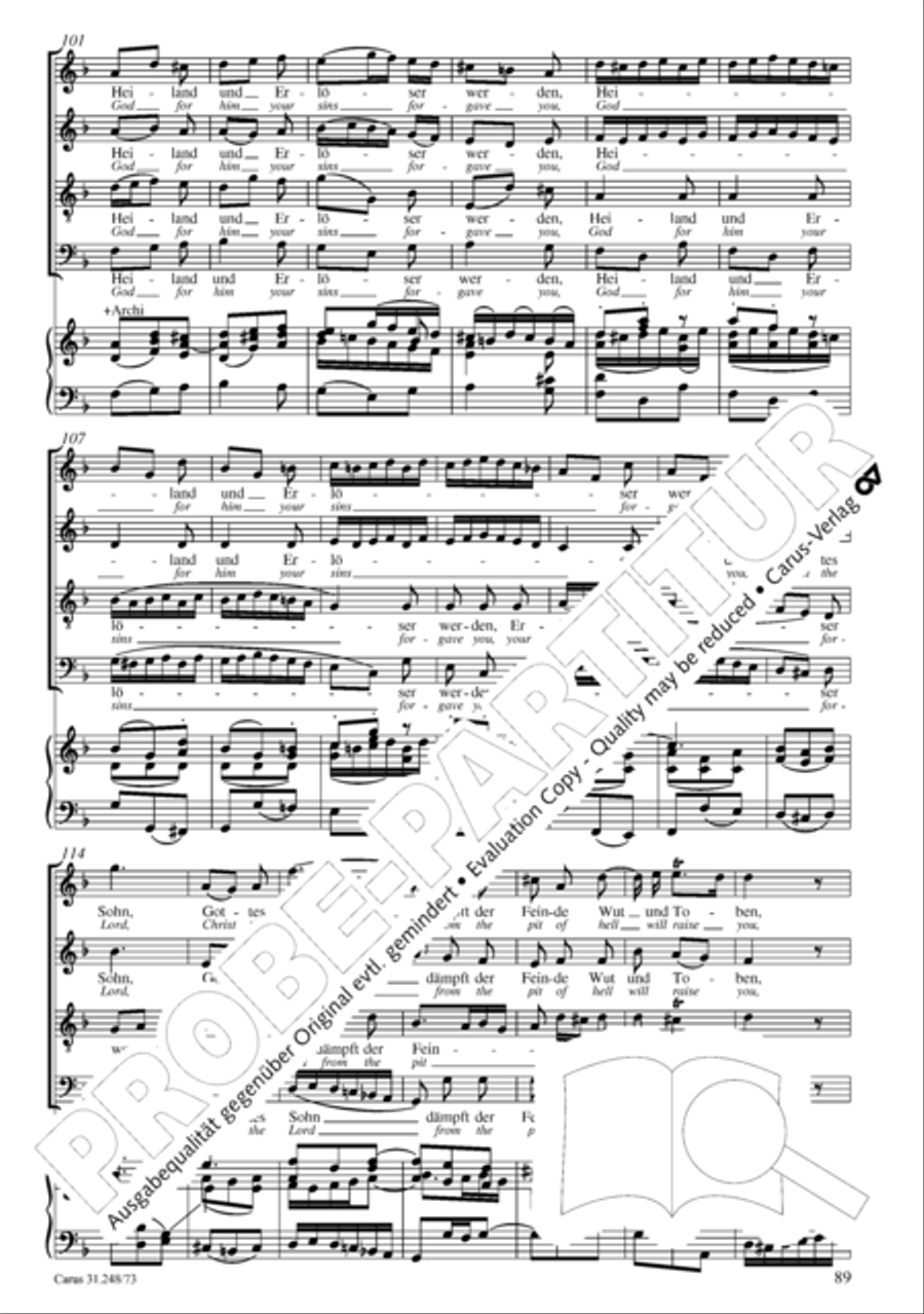 Christmas Oratorio (Weihnachtsoratorium, Teile IV-VI) 4-Part scores gallery preview page 10