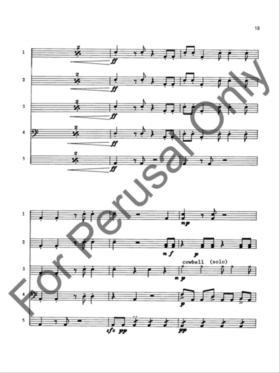 Blue Rhythm Quintet Percussion scores gallery preview page 19