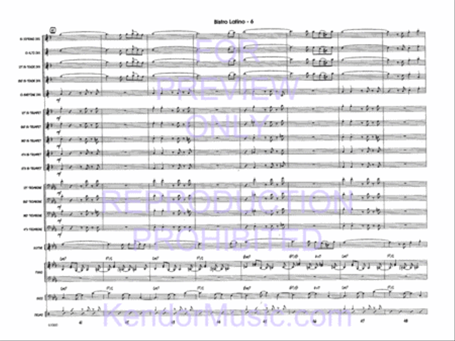 Bistro Latino (Full Score) Jazz Ensemble scores gallery preview page 8