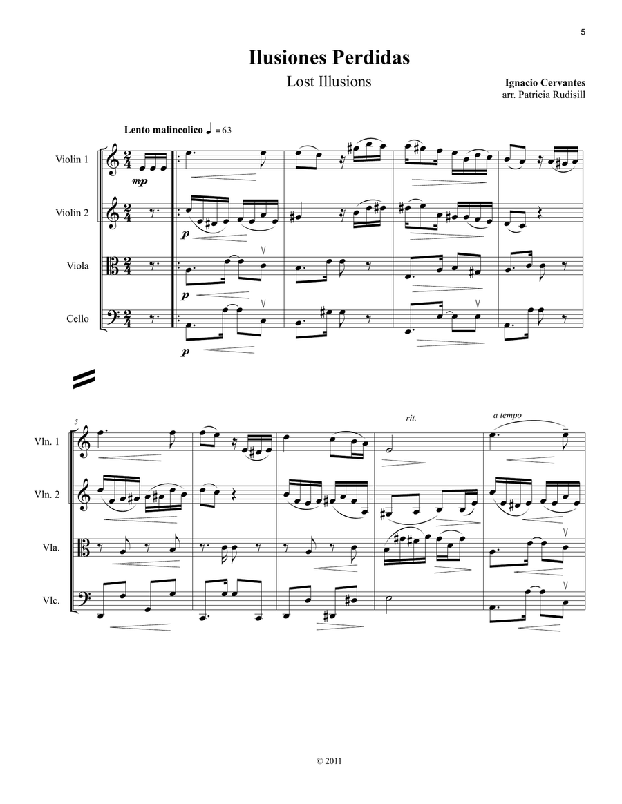 7 Danzas Cubanas, SCORE for string quartet image number null