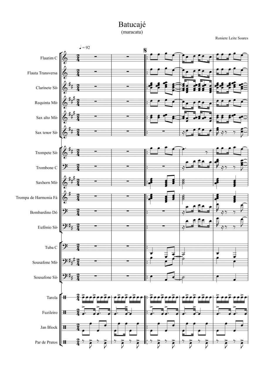 Batucajé Full Orchestra scores gallery preview page 1