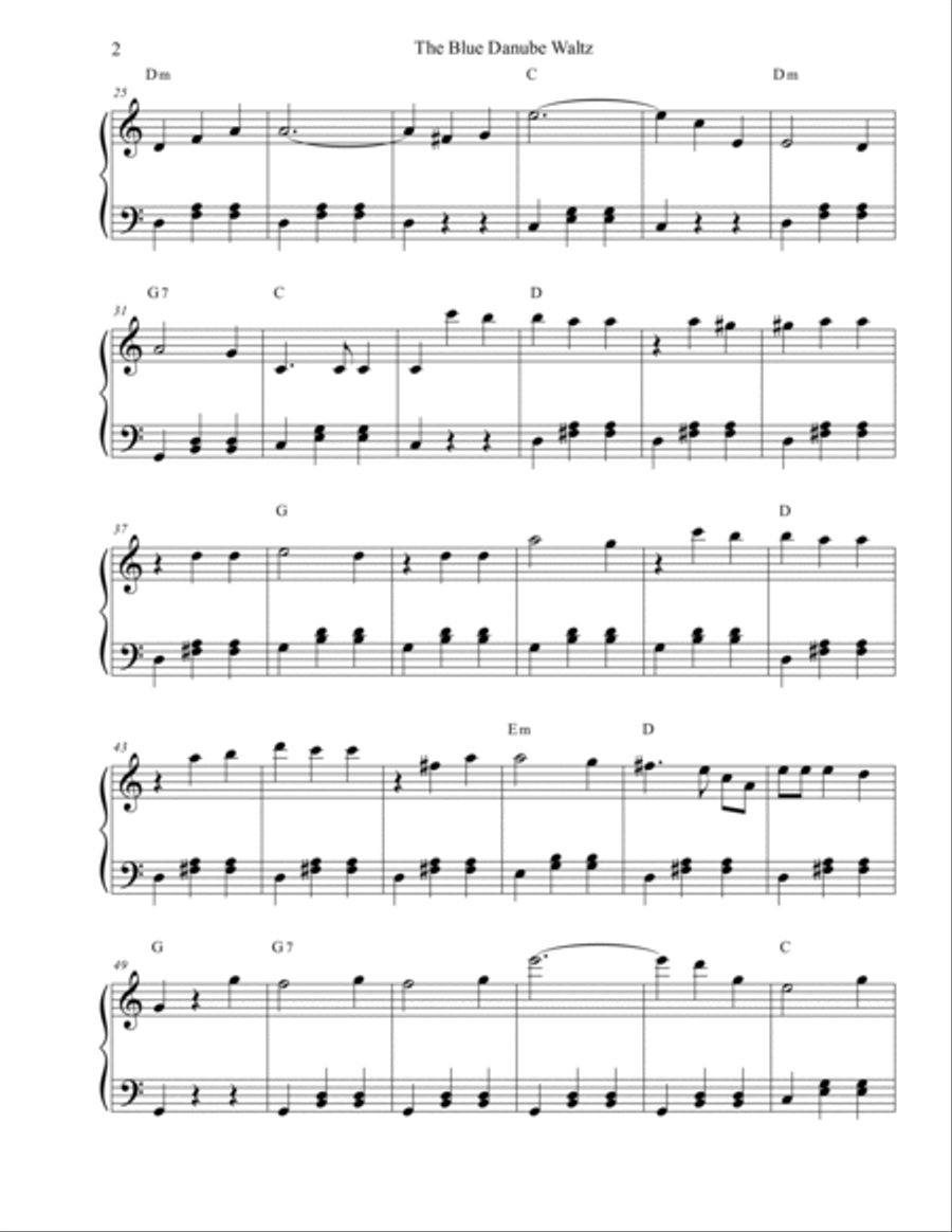 The Blue Danube Waltz Guitar scores gallery preview page 2