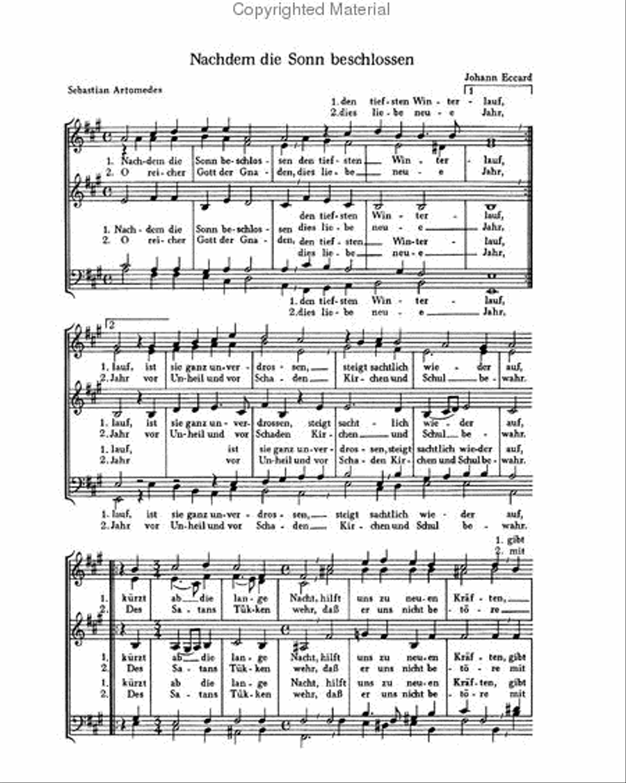 Eccard: Nachdem die Sonn; Hassler: In Gottes Namen Score scores gallery preview page 2
