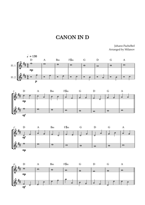 Book cover for Canon in D | Pachelbel | Flute Duet