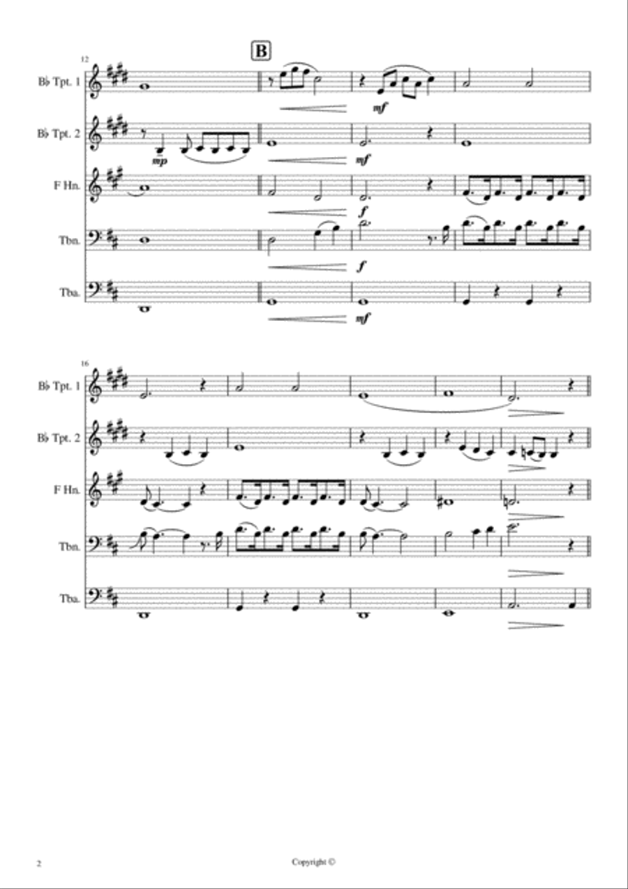 Wonderland By Night Wonderland By Night Brass Ensemble scores gallery preview page 2