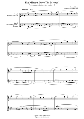The Minstrel Boy (The Moreen) (for oboe duet, suitable for grades 2-5)