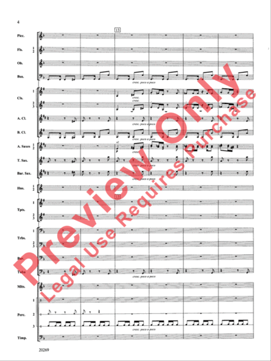 Night in the Tropics Concert Band scores gallery preview page 5