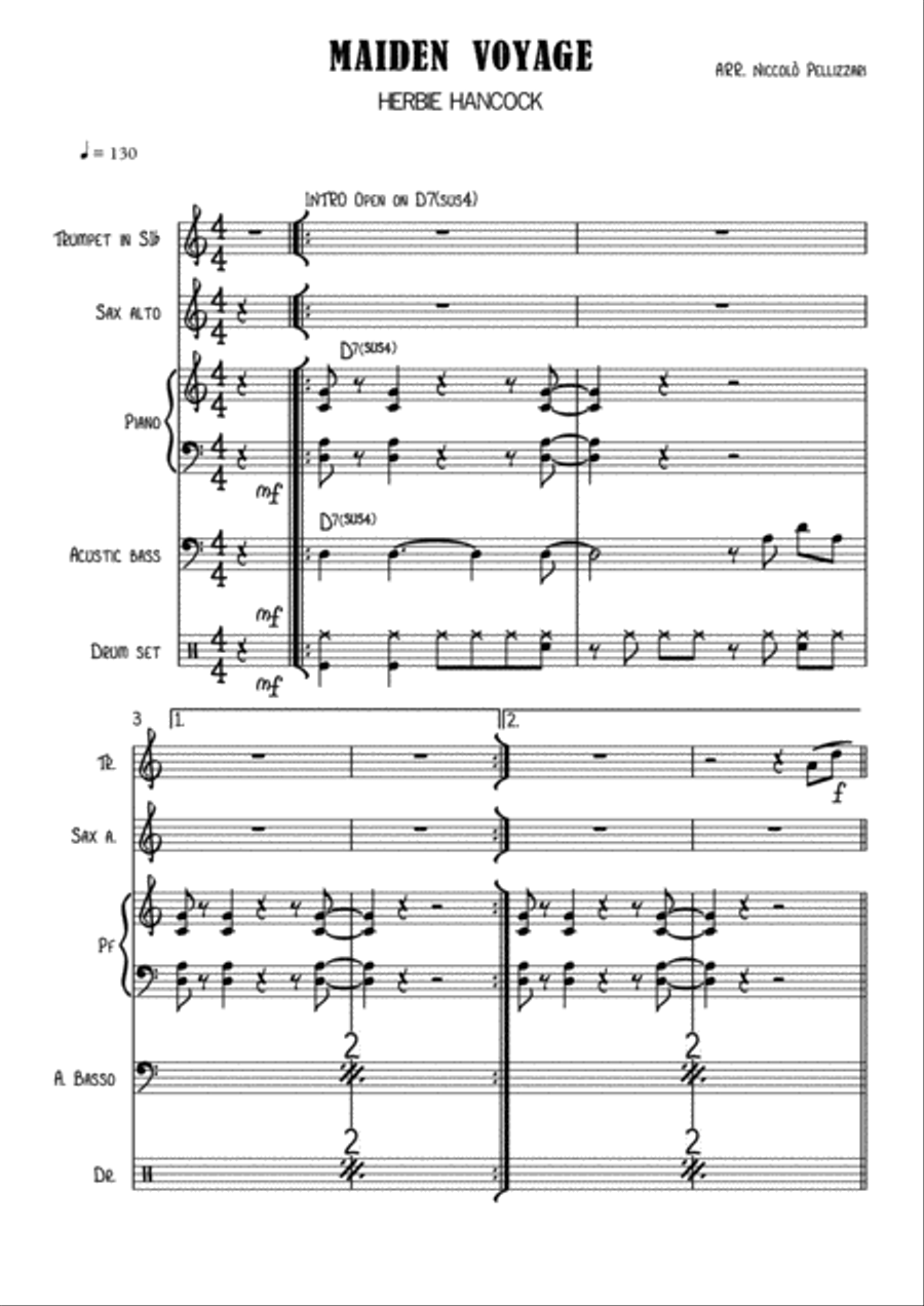 Maiden Voyage Maiden Voyage Jazz Ensemble scores gallery preview page 1