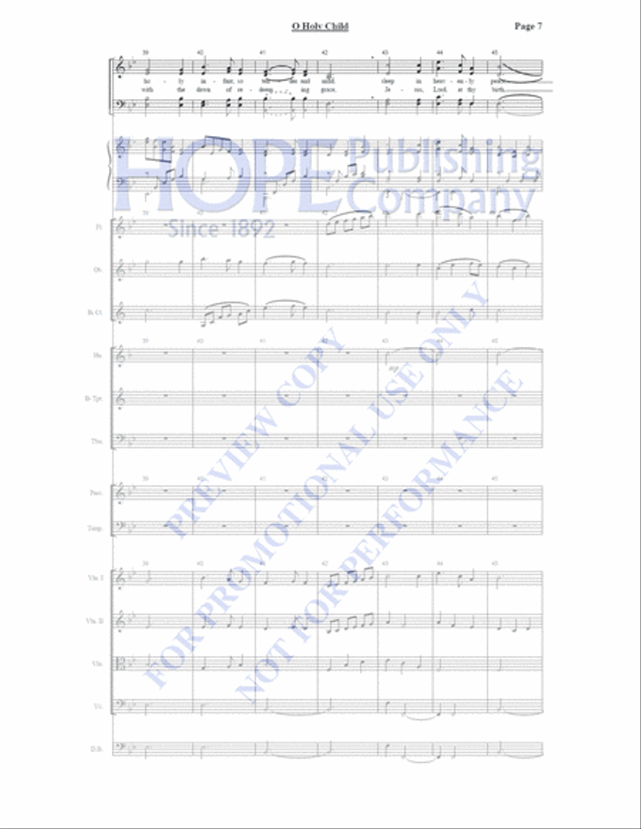 O Holy Child of Bethlehem 4-Part scores gallery preview page 8