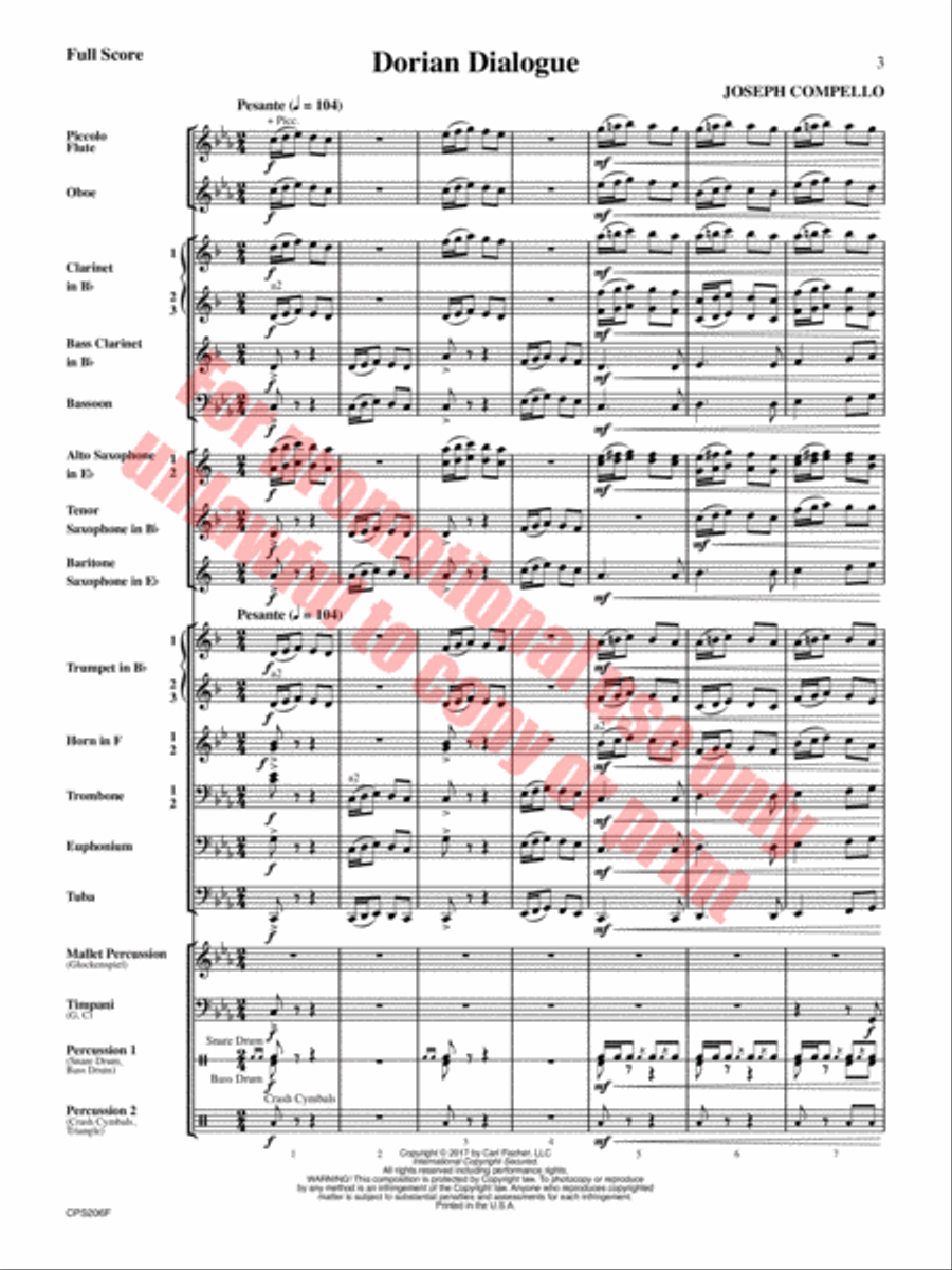 Dorian Dialogue Concert Band scores gallery preview page 4
