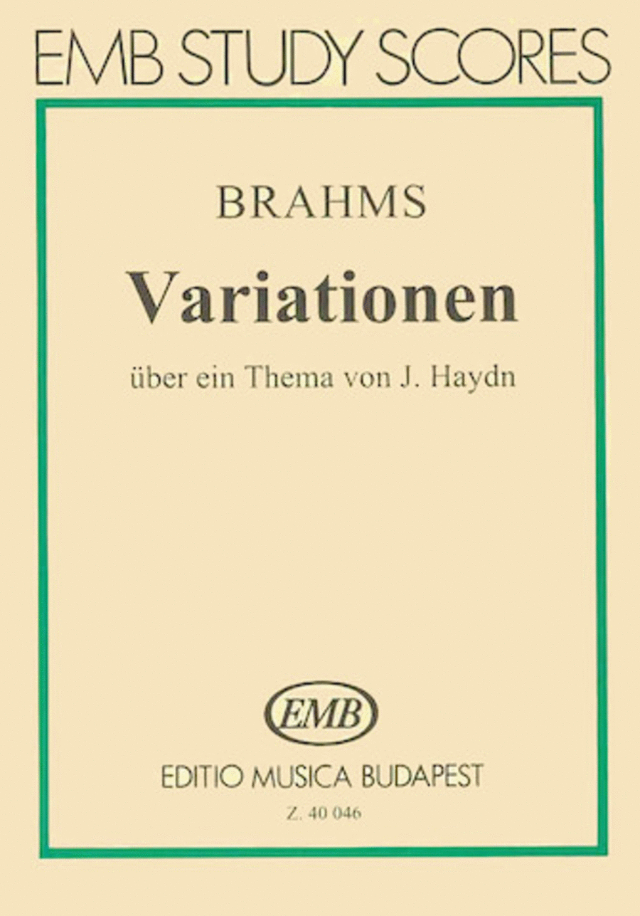 Variations on a Theme of Haydn, Op. 56a Miniature Score scores gallery preview page 1