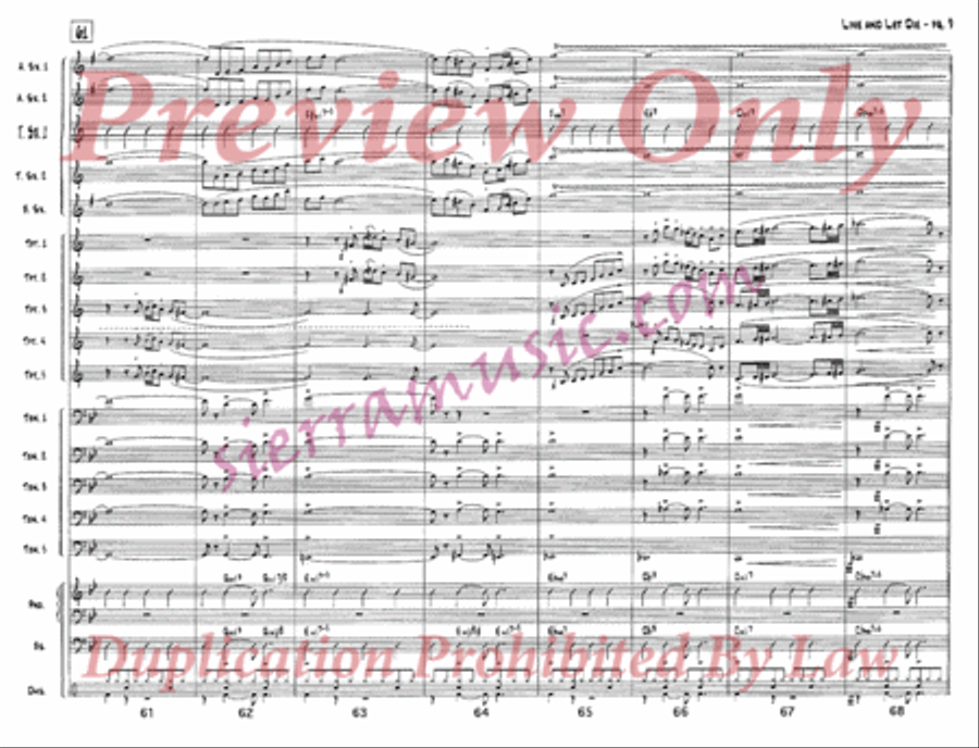 Live and Let Die Live and Let Die Jazz Ensemble scores gallery preview page 10