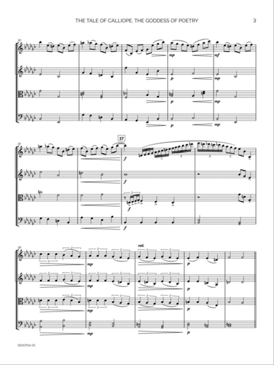 The Tale of Calliope The Tale of Calliope String Quartet scores gallery preview page 6