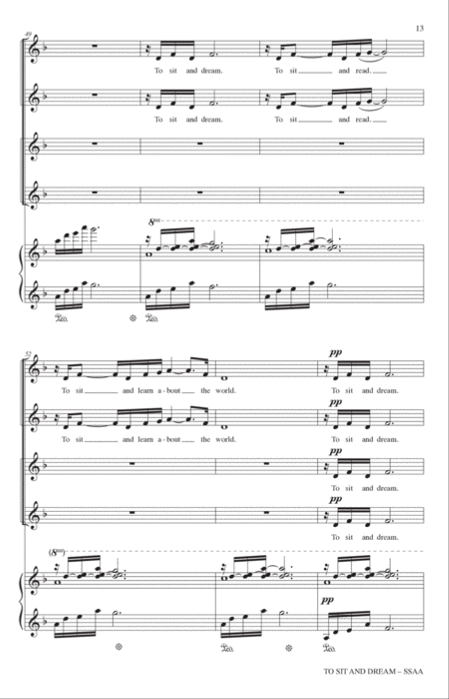 To Sit And Dream To Sit And Dream SSA scores gallery preview page 11