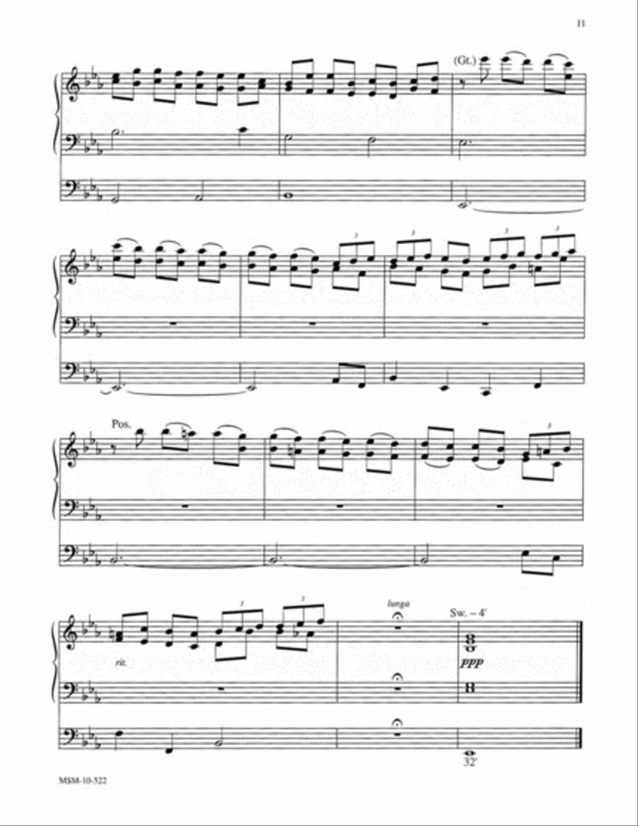 Three Hymn Settings for Organ, Set 1 Organ scores gallery preview page 7