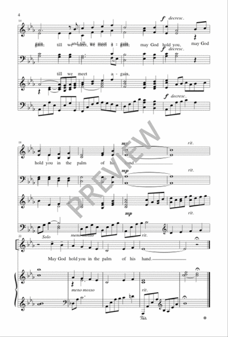 An Irish Blessing 4-Part scores gallery preview page 4