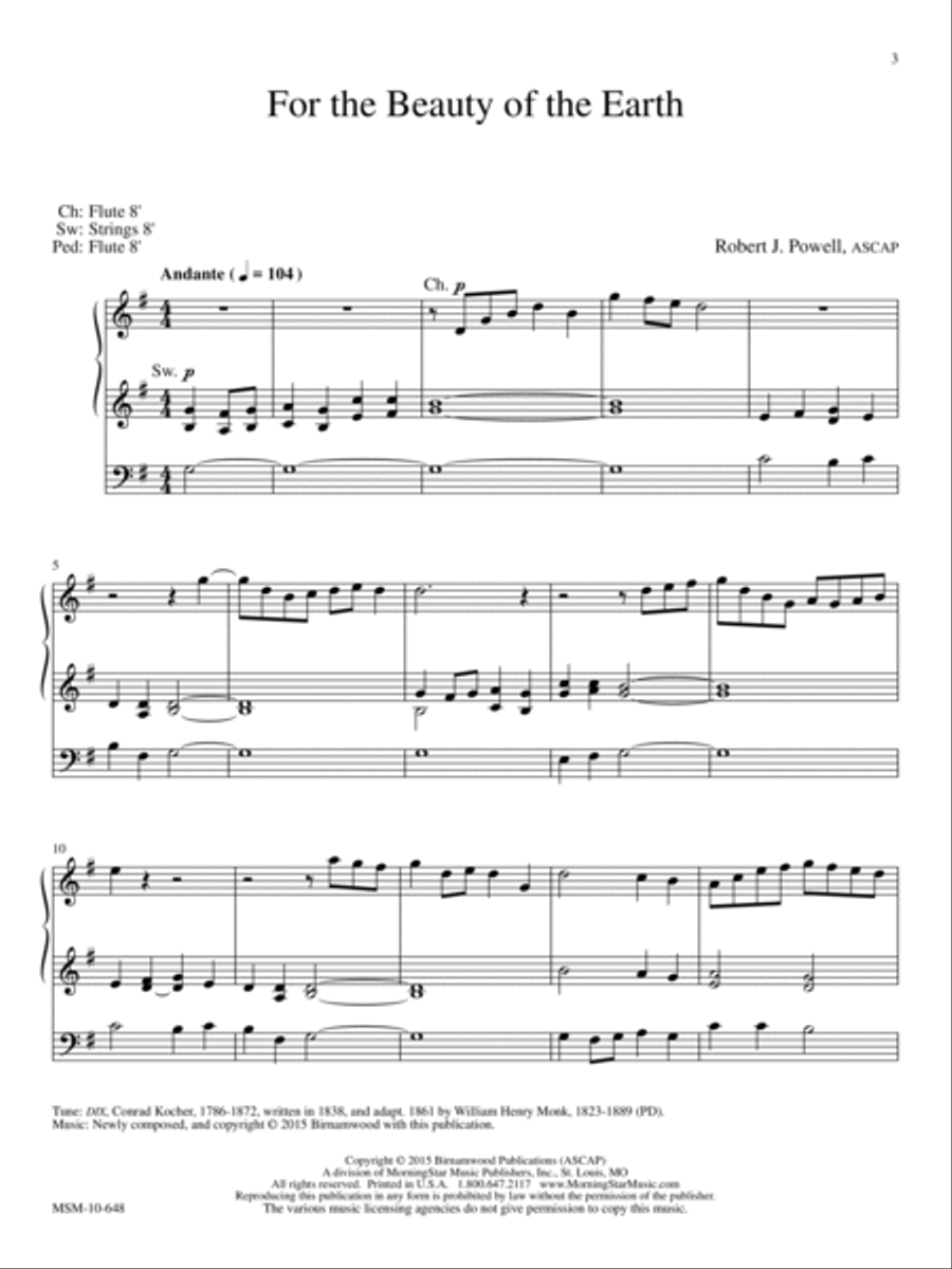 Prayerful Preludes, Set 6 Organ scores gallery preview page 4