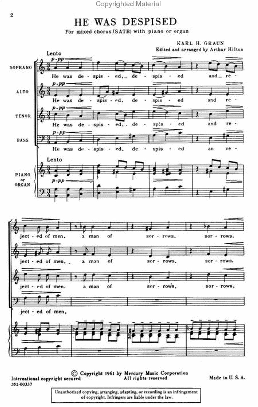 He Was Despised He Was Despised 4-Part scores gallery preview page 2