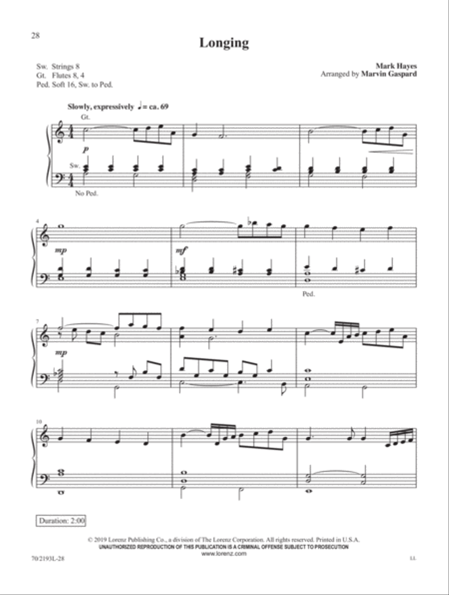 Mark Hayes: Miniatures for Organ Organ Solo scores gallery preview page 15