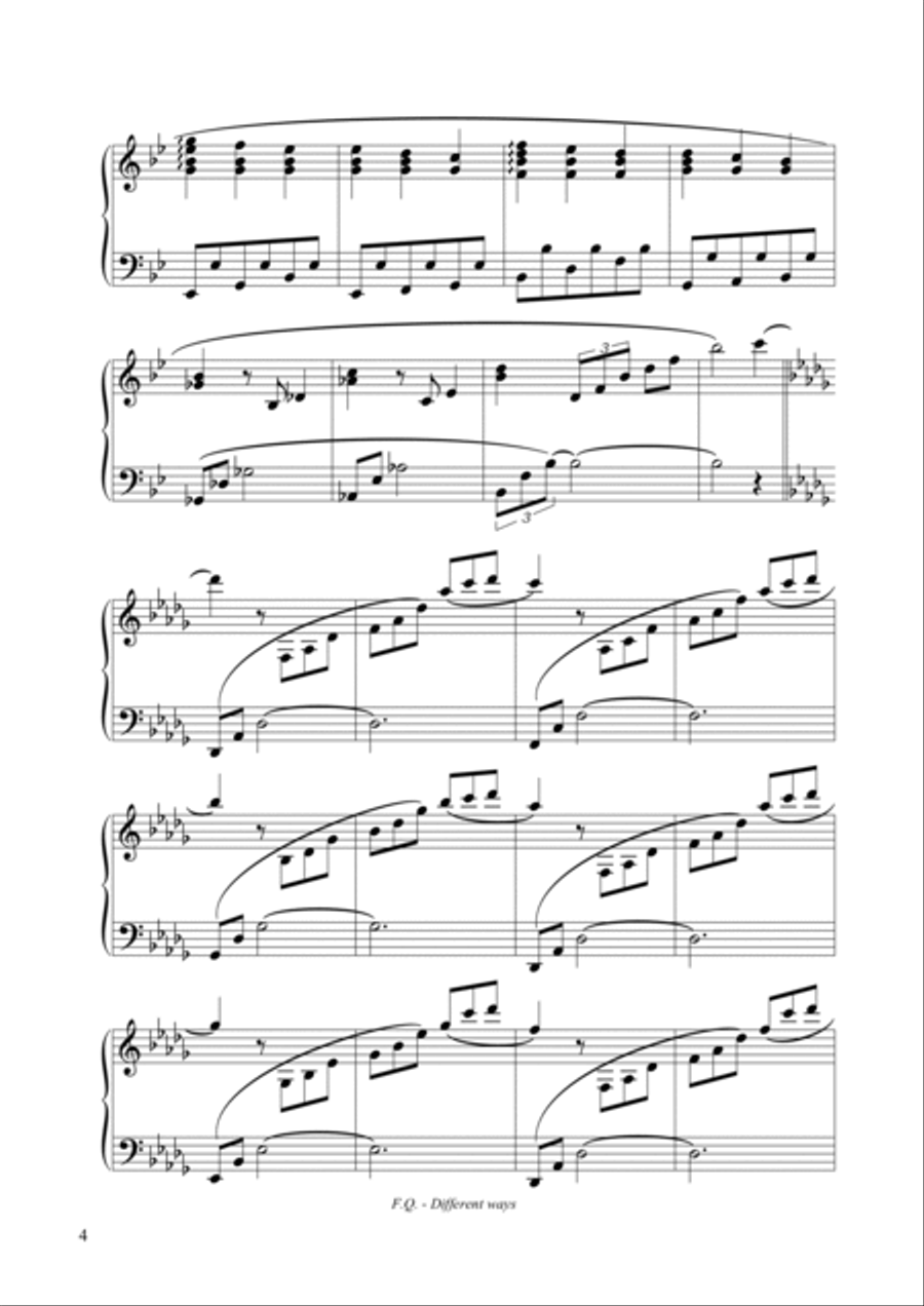 Different ways Piano Solo scores gallery preview page 5