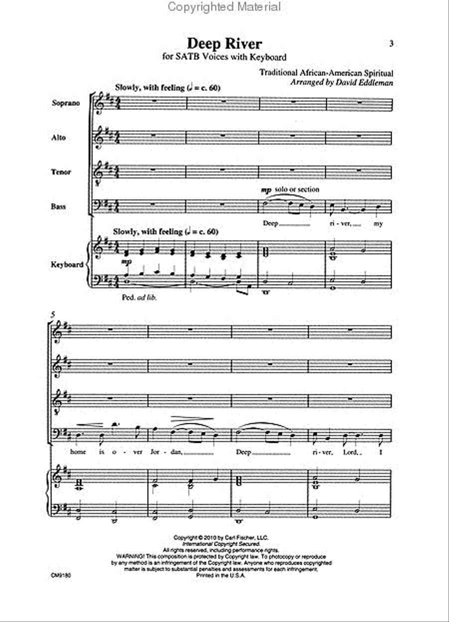Deep River 4-Part scores gallery preview page 2