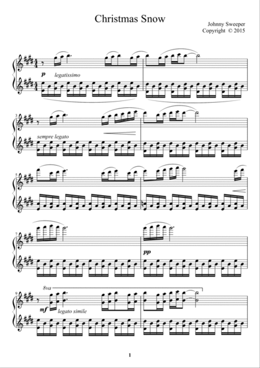 Christmas Snow by Johnny Sweeper Piano Method scores gallery preview page 2