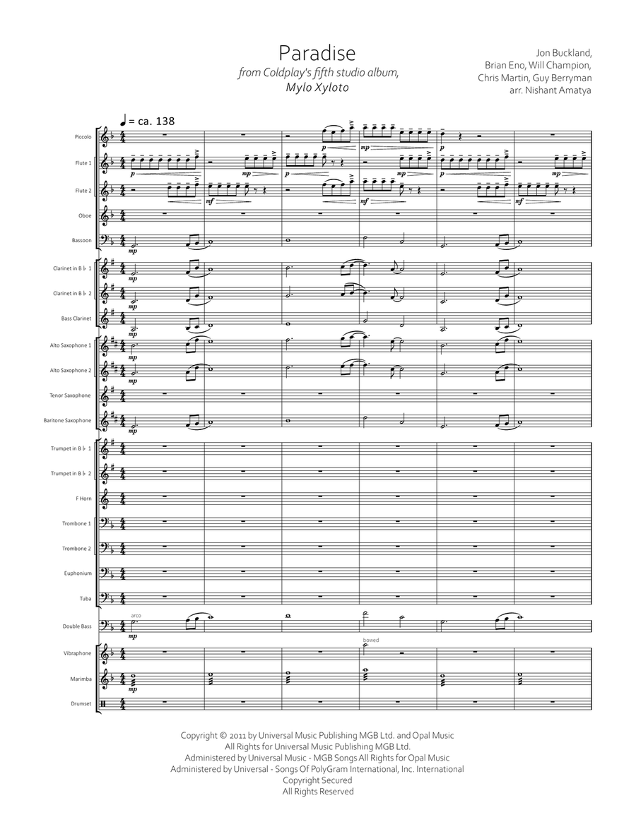 Paradise Concert Band scores gallery preview page 2