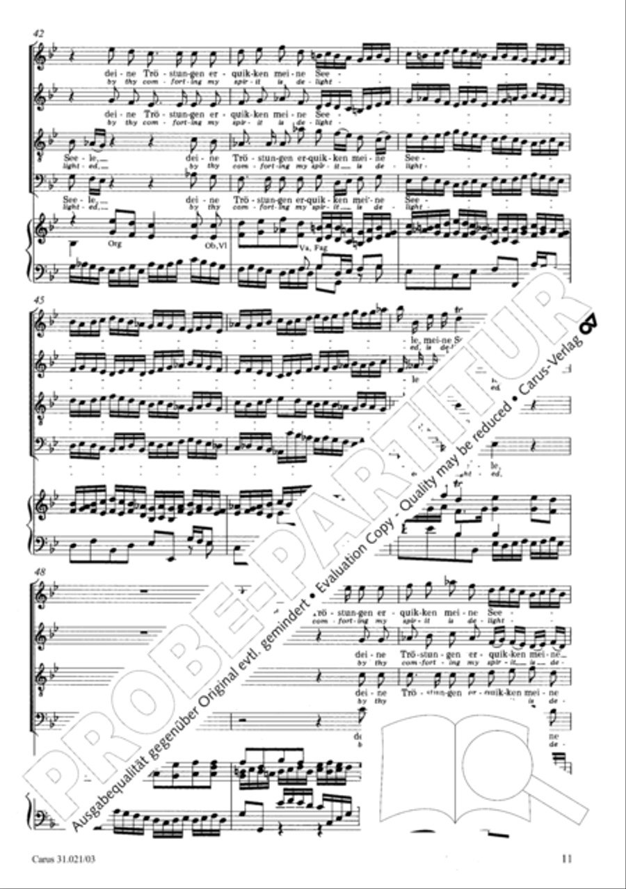 Lord my God, my heart and soul were sore distressed (Ich hatte viel Bekummernis) STB scores gallery preview page 12