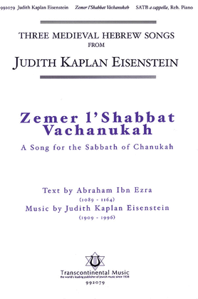 Book cover for Zemer L'shabbat Vachanukah (A Song for the Sabbath of Chanukah)