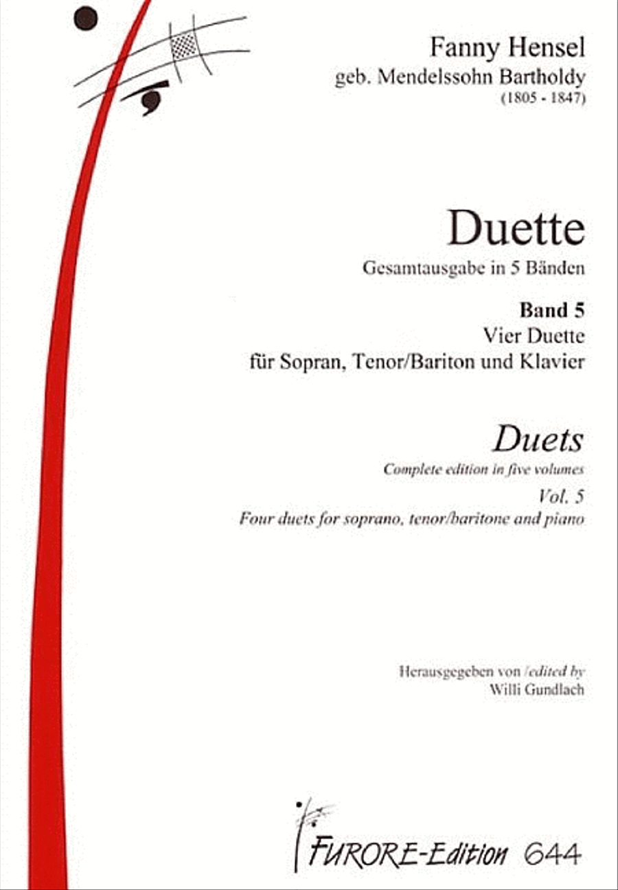 Duets vol. 5: S/T (Baritone) with piano by Fanny Hensel Brass Duet - Sheet Music