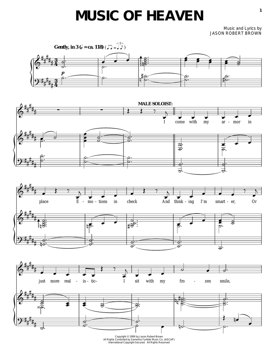 Music Of Heaven (from Wearing Someone Else's Clothes) Piano, Vocal scores gallery preview page 1