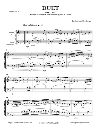 Beethoven: Duet WoO 27 No. 2 for Trumpet & Bass Trombone