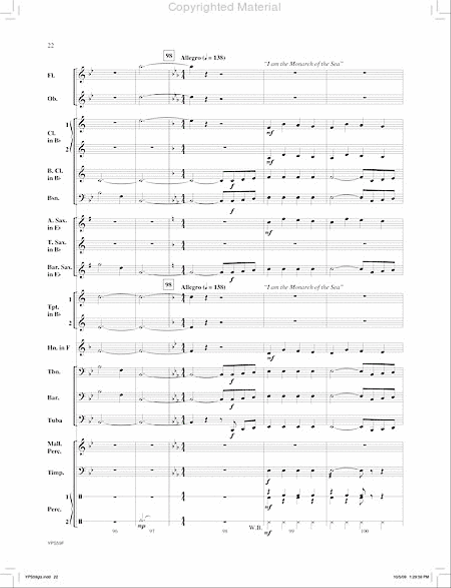 Selections from H.M.S Pianofore Concert Band scores gallery preview page 23