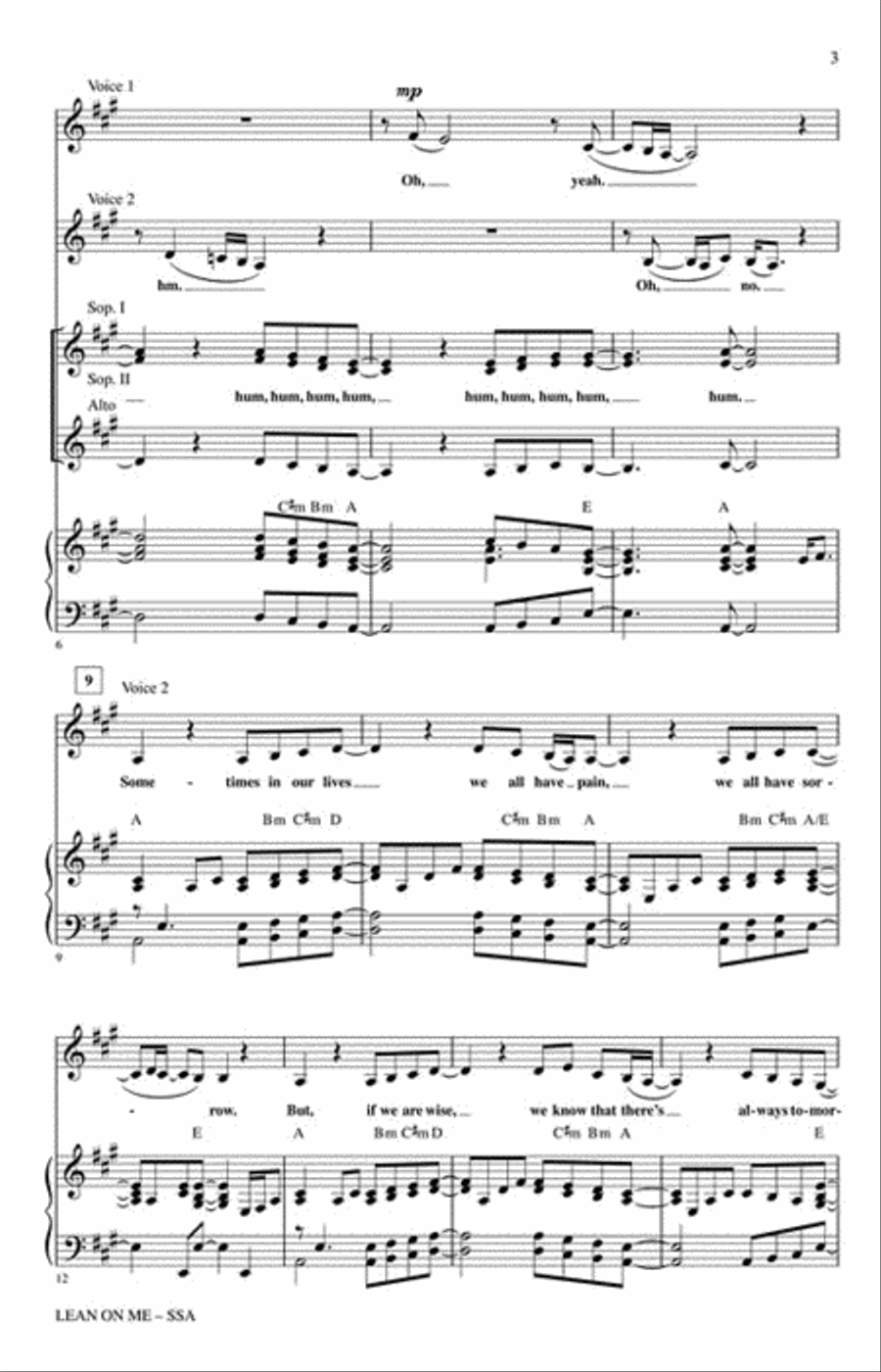 Lean on Me SSA scores gallery preview page 3