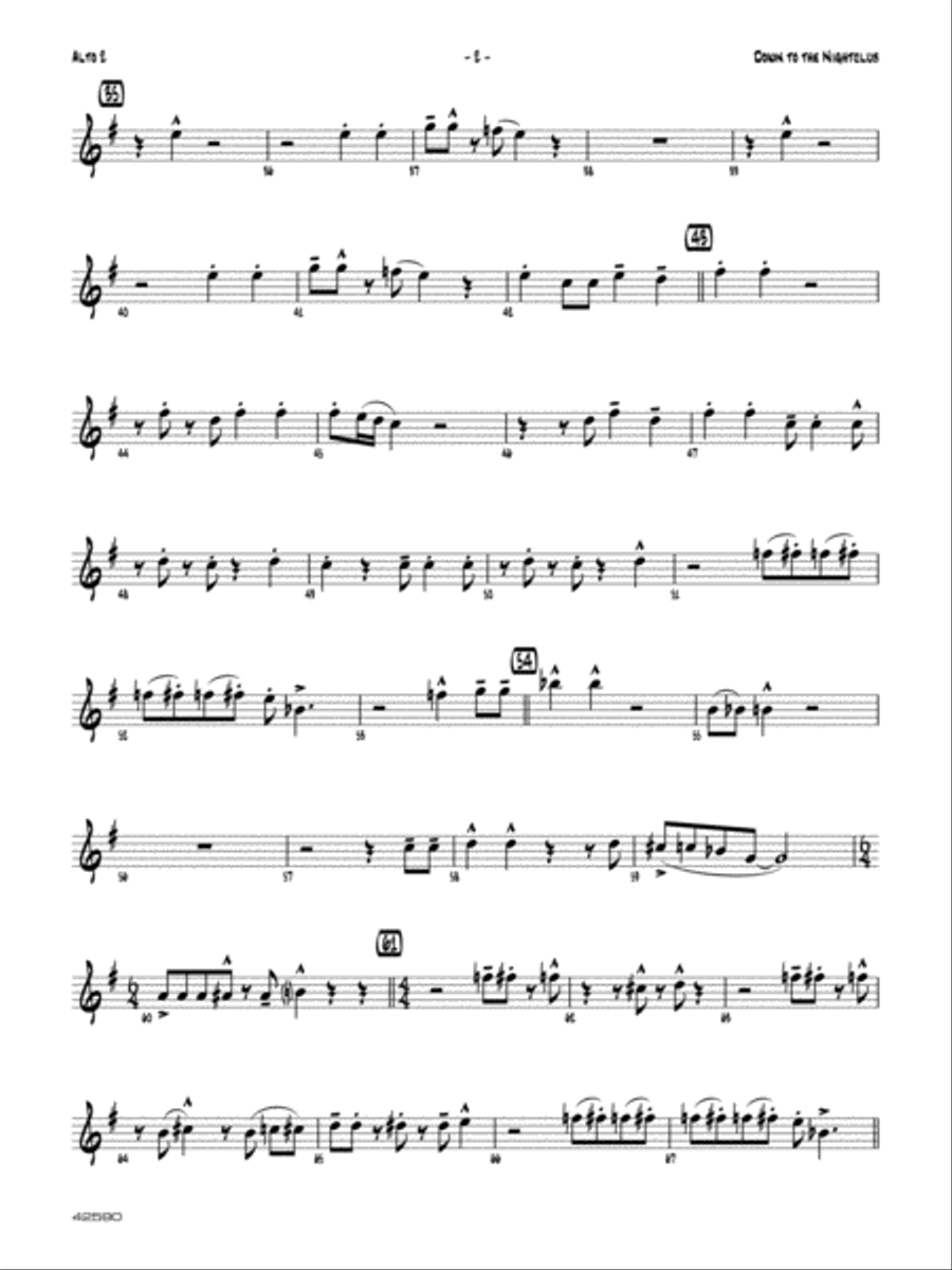 Down to the Nightclub: 2nd E-flat Alto Saxophone Jazz Ensemble scores gallery preview page 2
