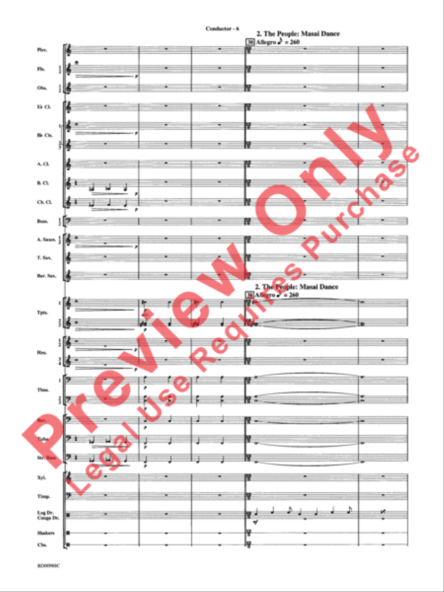 Kilimanjaro: An African Portrait Concert Band scores gallery preview page 9