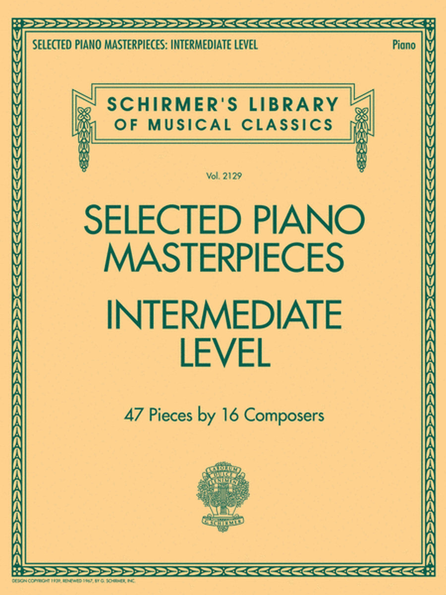 Selected Piano Masterpieces – Intermediate Level