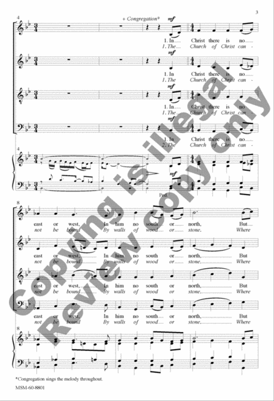 In Christ There Is No East or West (Choral Score) 4-Part scores gallery preview page 13