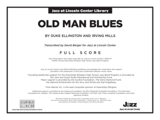 Old Man Blues: Score