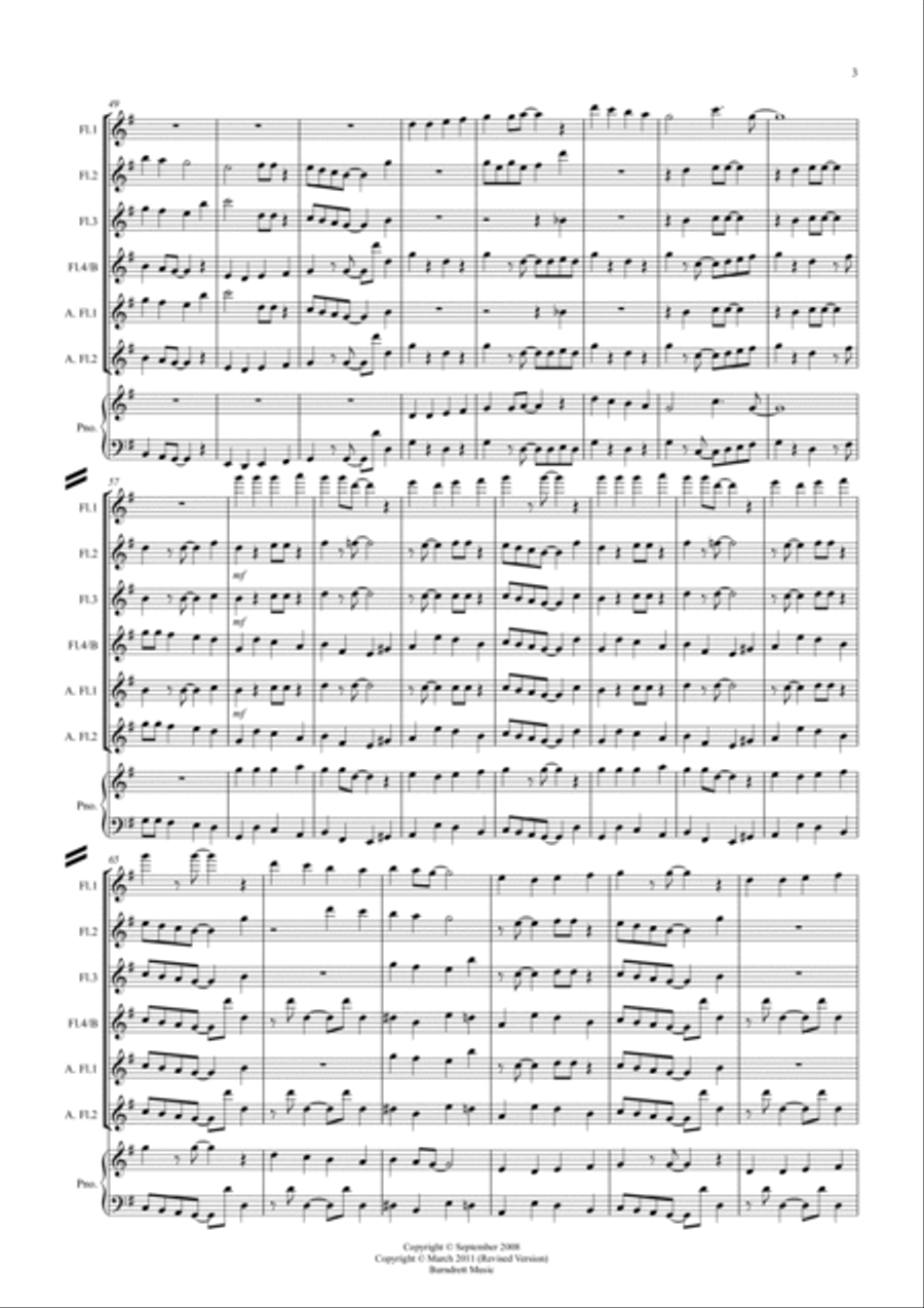 Good King Wenceslas (Jazzy Style!) for flute Quartet Good King Wenceslas (Jazzy Style!) for flute Quartet Flute Quartet scores gallery preview page 3