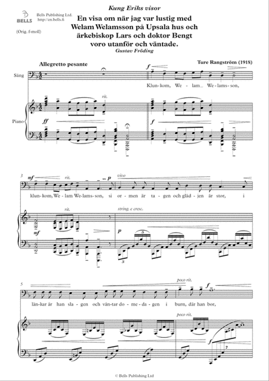 Kung Eriks visor Voice Solo scores gallery preview page 2