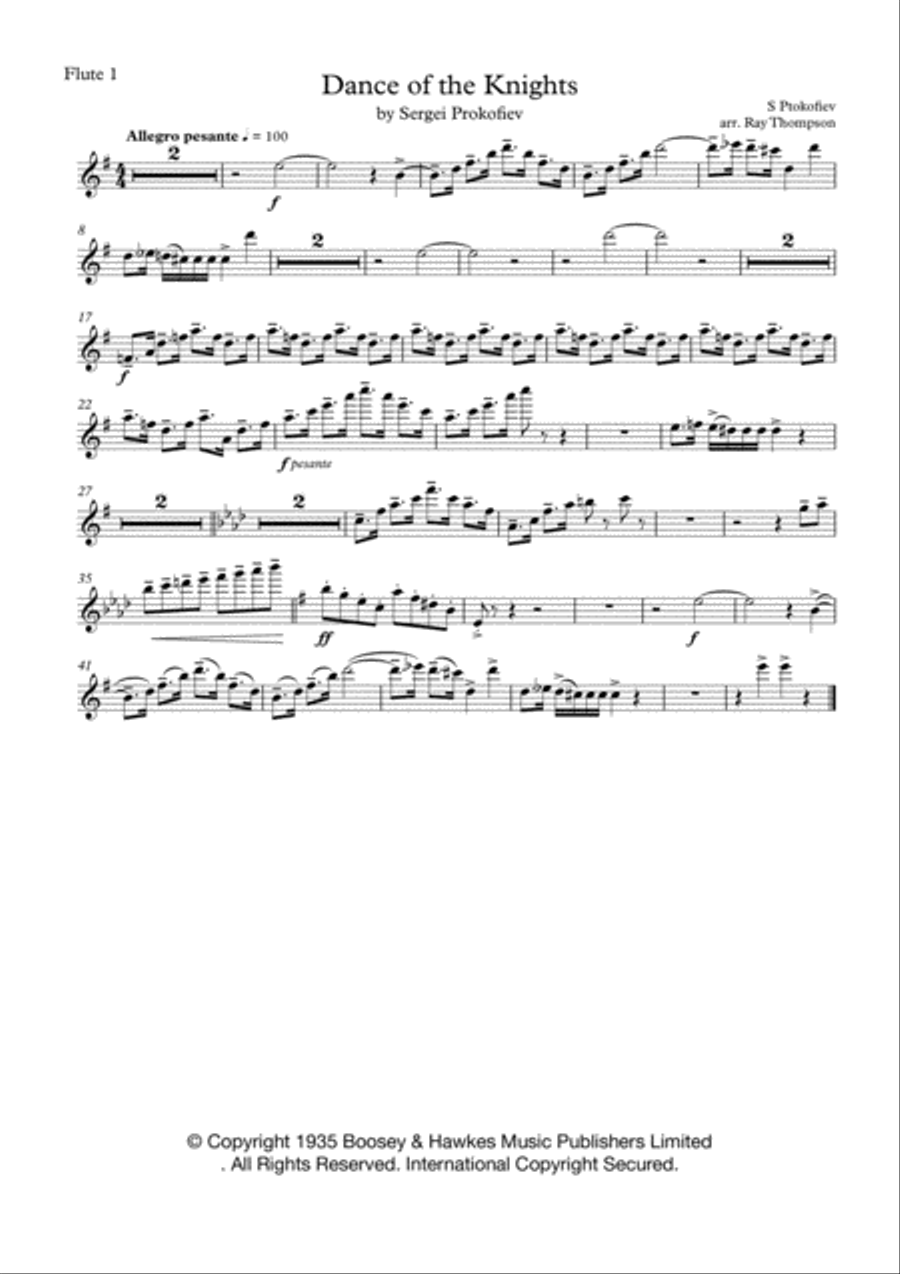 Dance Of The Knights Woodwind Quintet scores gallery preview page 5