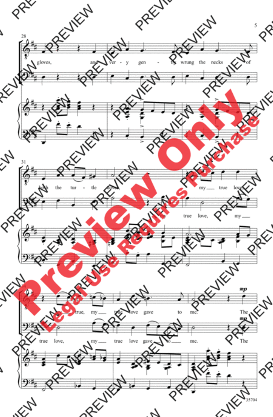 The Twelve Days After Christmas Men's Choir scores gallery preview page 16