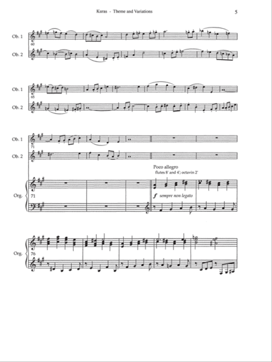 Theme and Variations Oboe scores gallery preview page 8