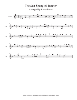 The Star Spangled Banner - Violin