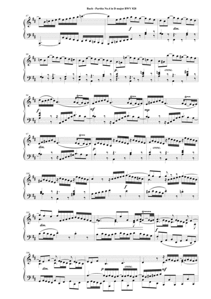 Bach - Partita No.4 in D major BWV 828 for Piano image number null