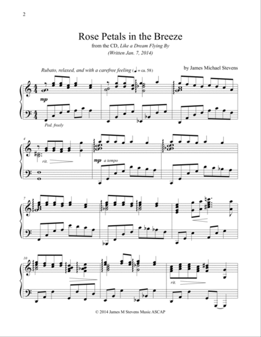 Like a Dream Flying By PIANO BOOK Piano Solo scores gallery preview page 4
