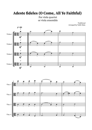 O Come, All Ye Faithful (Adeste Fideles) - Viola Quartet