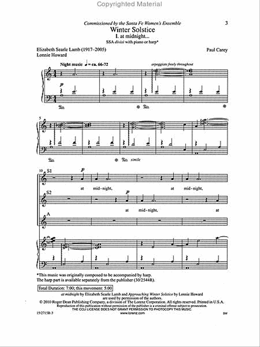 Winter Solstice SSA scores gallery preview page 2