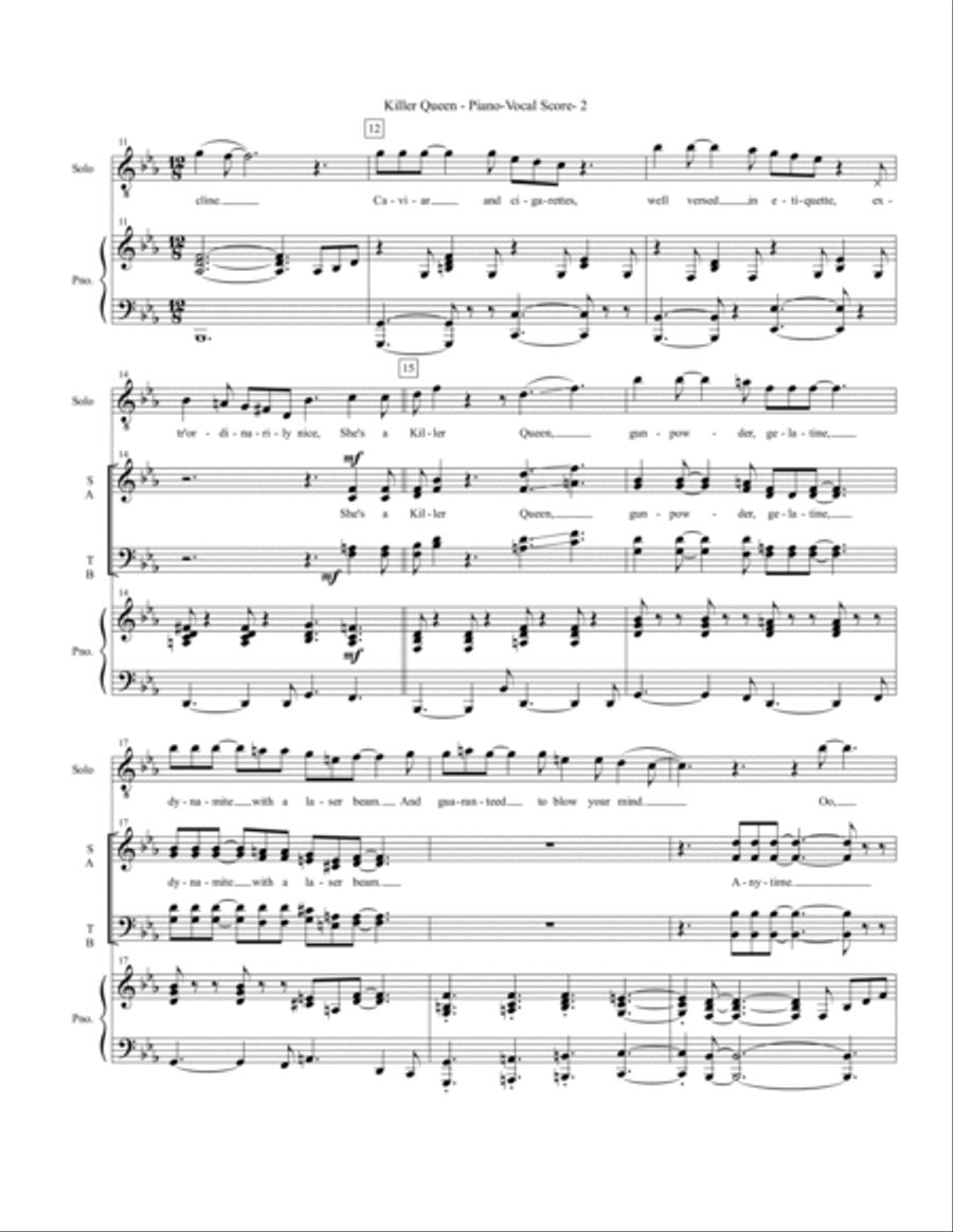 Killer Queen 4-Part scores gallery preview page 2